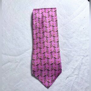 Brooks Brothers Men’s 100% Silk Pink Monkey Tie